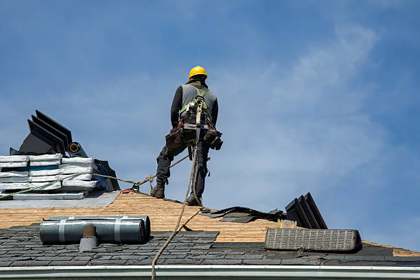 Professional Roofing technician working in New Milford, NJ